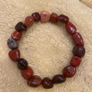 Bracelet- Red Poppy Jasper stone bracelet size 7” - 7.75”26g.
New